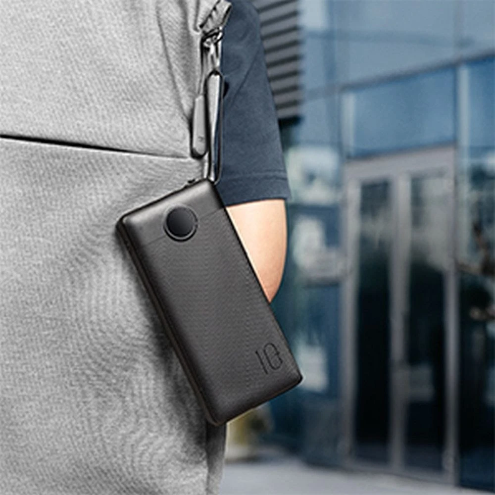 Veger „Weger C20“ (W2047 / W2059) 20000 mAh talpos nešiojamoji baterija su integruotu „Micro-USB“ laidu / C tipo / „Lightning“ juodas