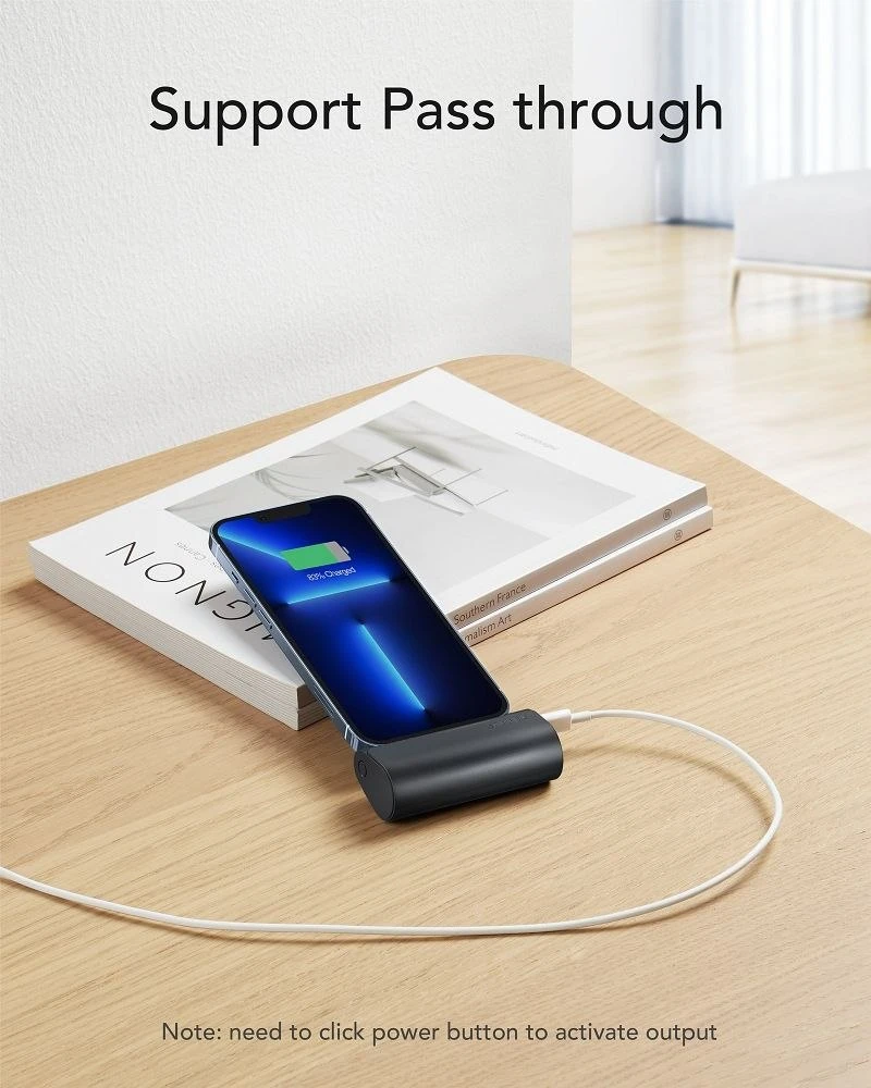 Išorinė baterija POWER BANK VEGER PlugOn (W0556P) lightning 5000mAh (20W) juoda