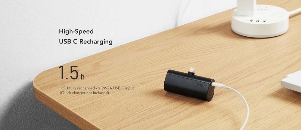 Išorinė baterija POWER BANK VEGER PlugOn (W0556P) lightning 5000mAh (20W) juoda