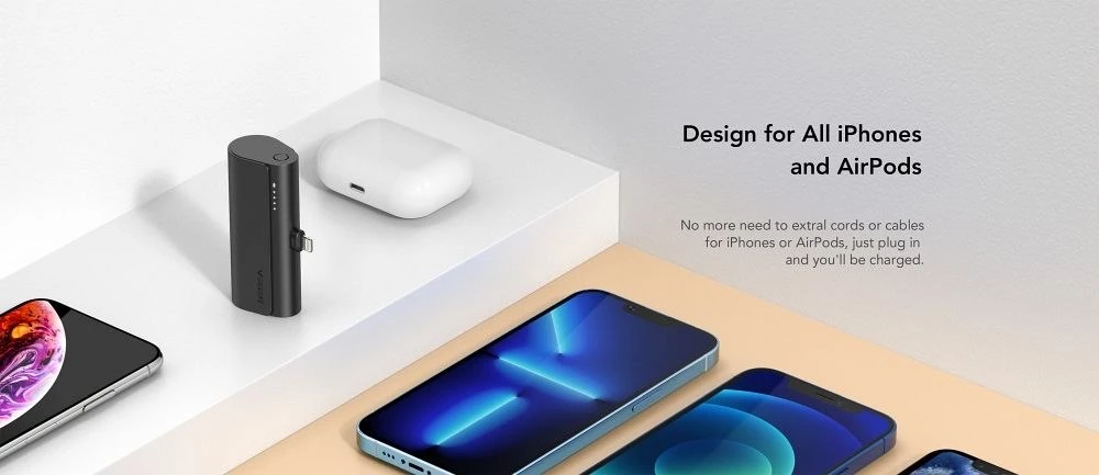 Išorinė baterija POWER BANK VEGER PlugOn (W0556P) lightning 5000mAh (20W) juoda