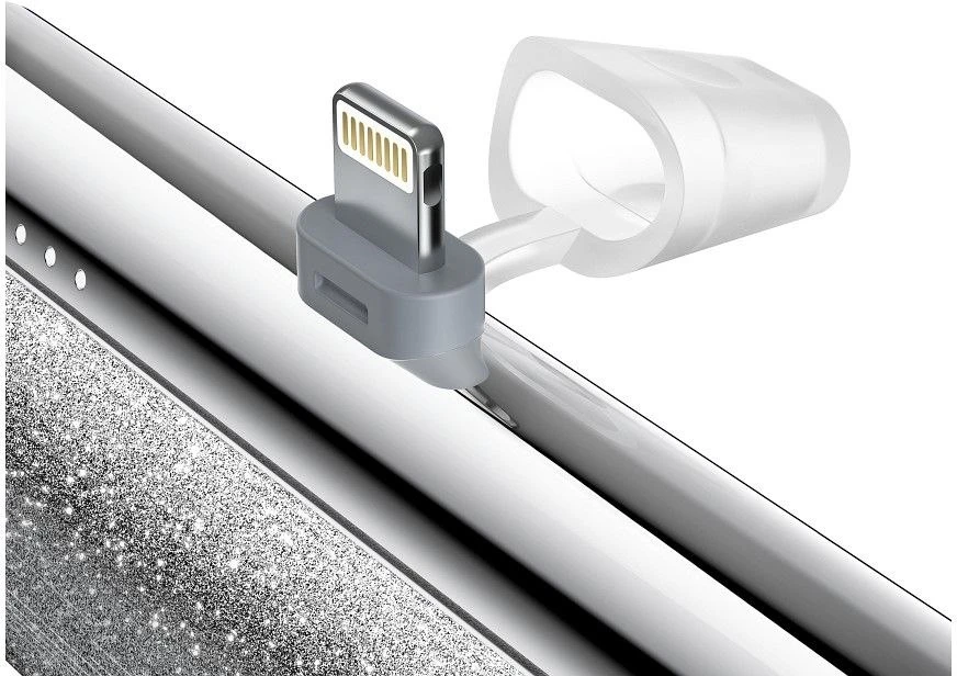 Nešiojamoji baterija Veger PlugOn (W0573) PD QC3.0 2,4A 12W 5000 mAh su integruota USB C jungtimi, sidabrinis