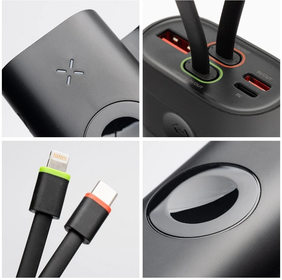 FORCELL F-ENERGY F10K4 maitinimo blokas, suderinamas su Apple Watch PD QC3.0 3A 22,5W 10000 mAh juodos spalvos