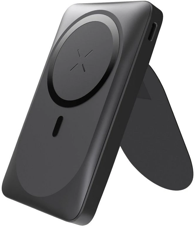 Išorinė baterija POWER BANK Forcell F-ENERGY (F10K2) 10000mAh su belaidžiu įkrovikliu (Magsafe 20W) juoda