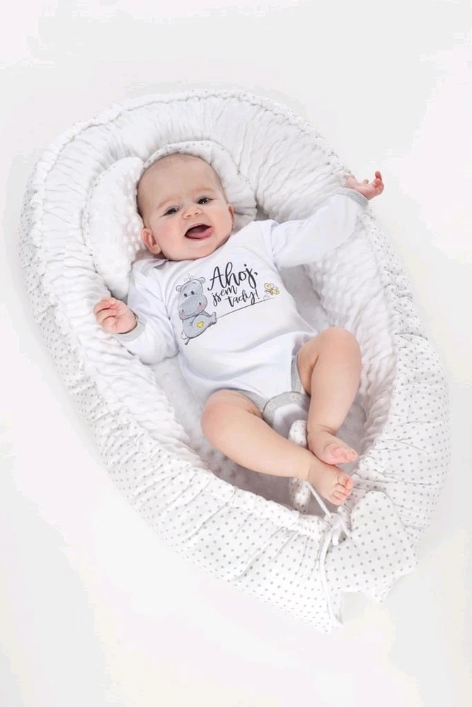 Prabangus New Baby Minky Rožinė lizdelis su pagalve ir antklode