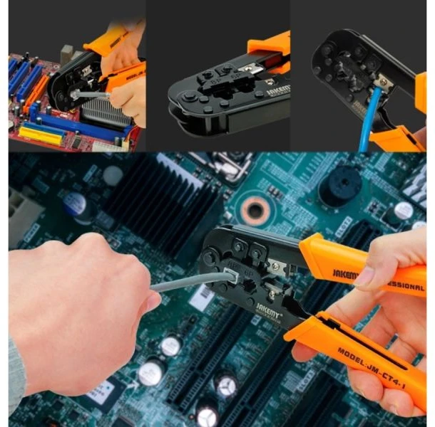 Profesionali RJ45 RJ12 RJ11 kabelių užspaudimo replės Jakemy