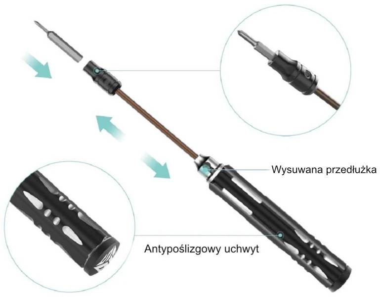 Profesionalus tikslumo įrankių rinkinys 25 vnt