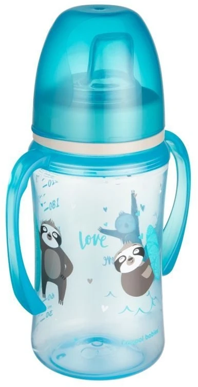 CANPOL 35/208 Egzotinių gyvūnų treniruočių puodelis mėlynas 240 ml