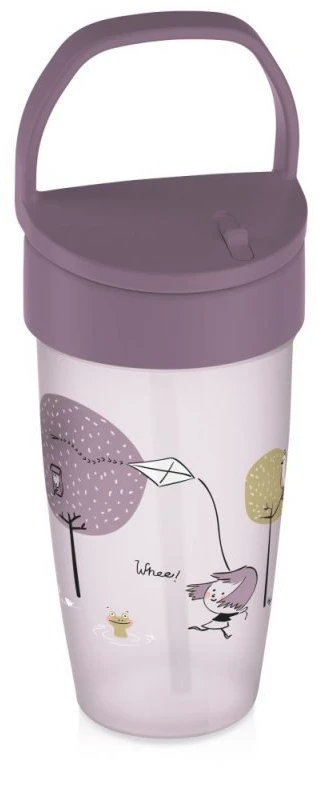 LOVI puodelis su šiaudeliu ACTIVE Lovely Girl, 350 ml, 35/355girl