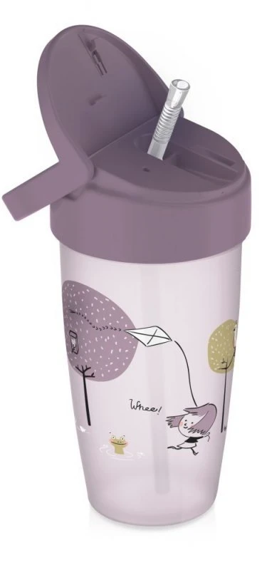 LOVI puodelis su šiaudeliu ACTIVE Lovely Girl, 350 ml, 35/355girl