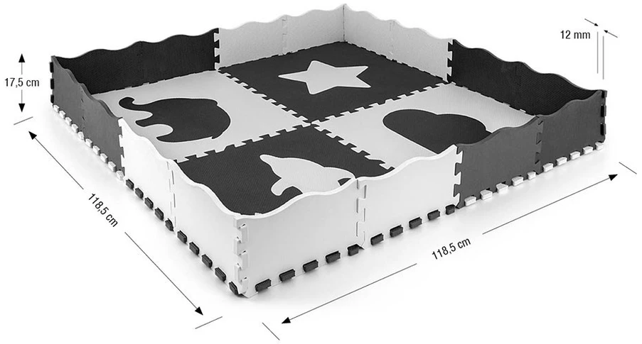 MILLY MALLY 5619 Putplasčio kilimėlis Jolly 2x2 pilka
