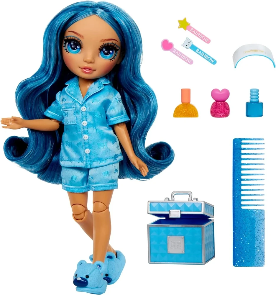 MGA Mėlyna L.O.L. Surprise Junior High PJ Party mados lėlė Skyler mėlynas 530947-EUC