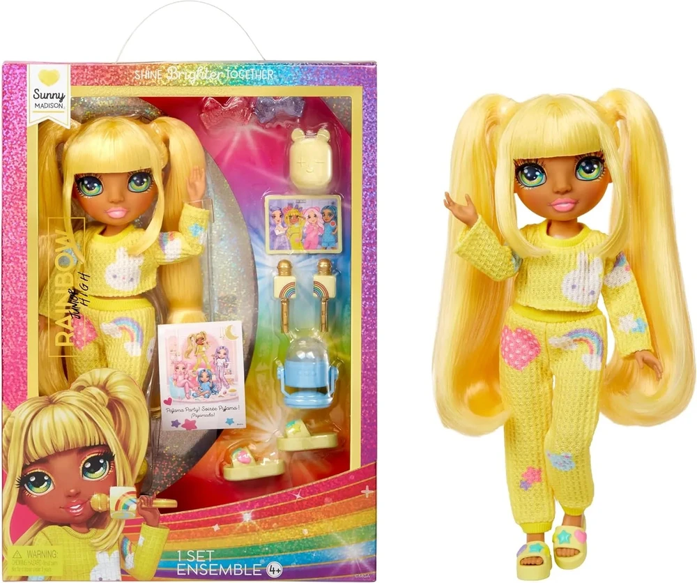 MGA Lėlė Junior High Pižamų Vakarėlio kolekcija Sunny geltona 503682-EUC