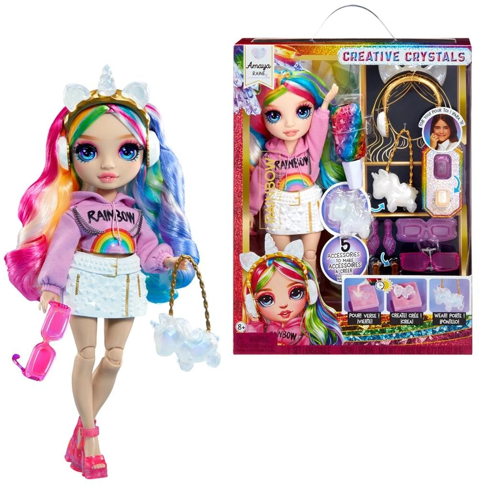 MGA Lėlė 121411-EUC Rainbow High Creative Crystals mados lėlė - Amaya