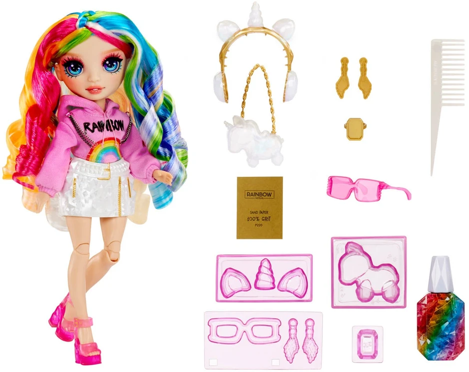 MGA Lėlė 121411-EUC Rainbow High Creative Crystals mados lėlė - Amaya