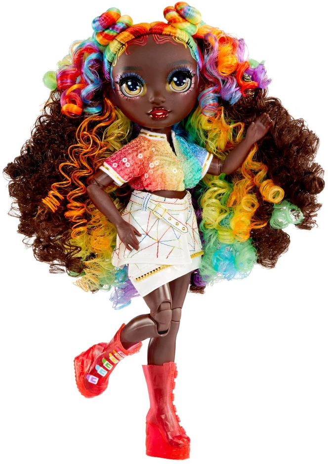 MGA Lėlė 121381-EUC Rainbow High Creative Crystals mados lėlė - Iris Bow