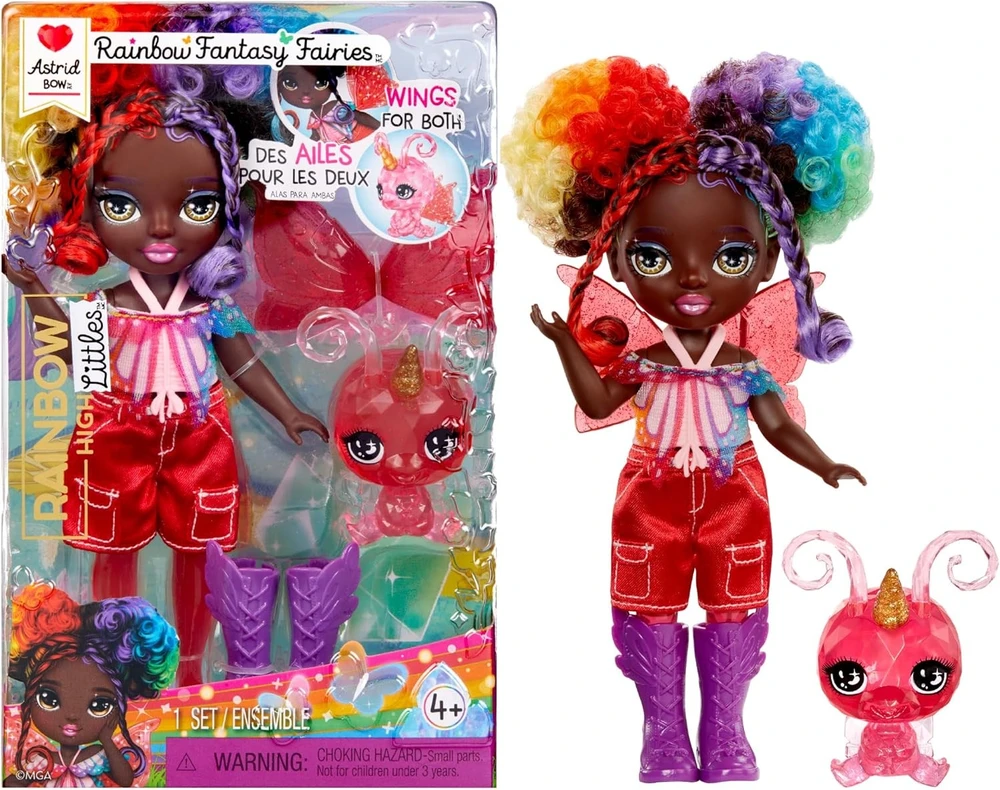 MGA Lėlė Vaivorykštės Fėja Astrid Rainbow High Littles 543398EUC
