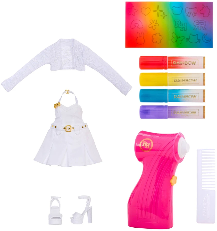 Rainbow High Air Brush & Create lėlė – su pilkomis akimis (543367/3)