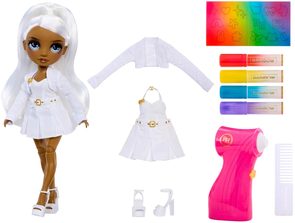 Rainbow High Air Brush & Create lėlė – su pilkomis akimis (543367/3)