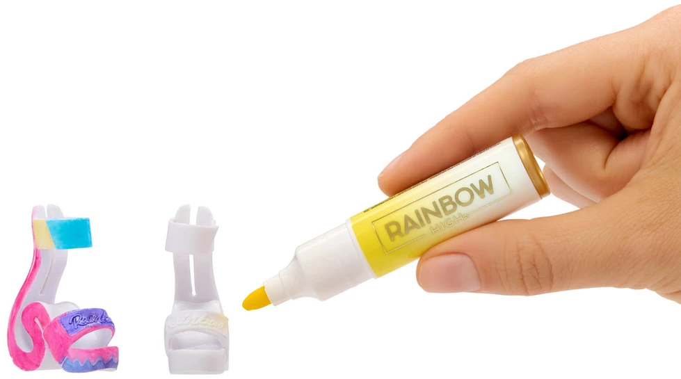 Rainbow High madingų lėlių rinkinys su oro purškikliu, žaliaakė