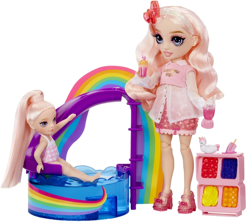 MGA Rainbow High Little Pool Day su Blush žaidimų rinkiniu 522249-EUC