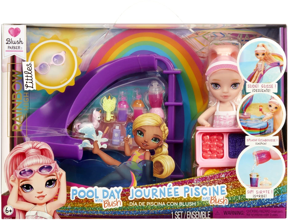 MGA Rainbow High Little Pool Day su Blush žaidimų rinkiniu 522249-EUC