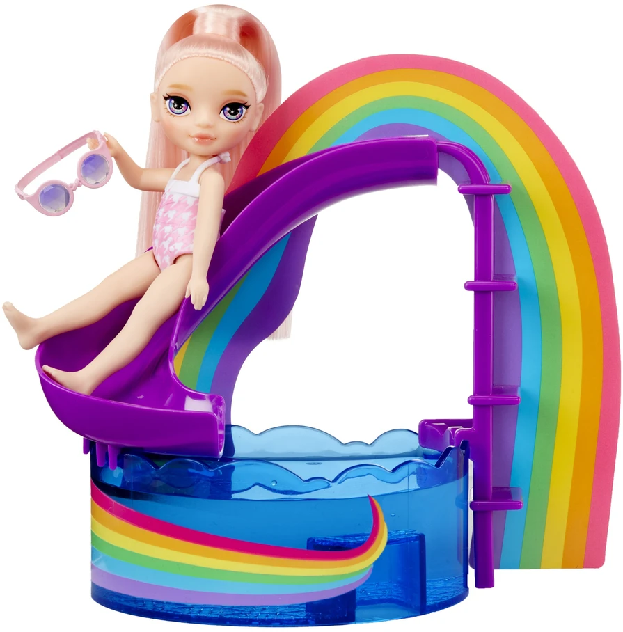 MGA Rainbow High Little Pool Day su Blush žaidimų rinkiniu 522249-EUC