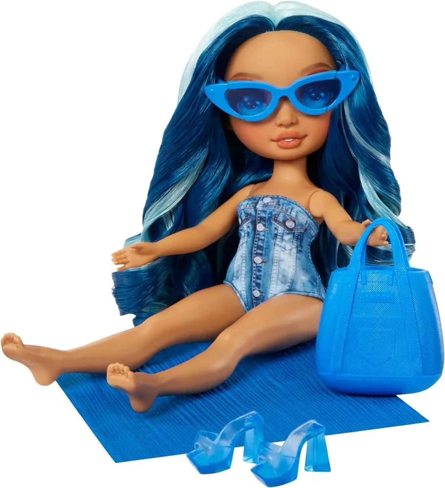 MGA 507307-EUC „Rainbow High Swim & Style“ madinga lėlė – Skyler (Mėlyna)