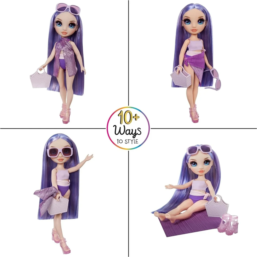 Rainbow High Swim & Style Violet Pur lėlė (507314/120377)