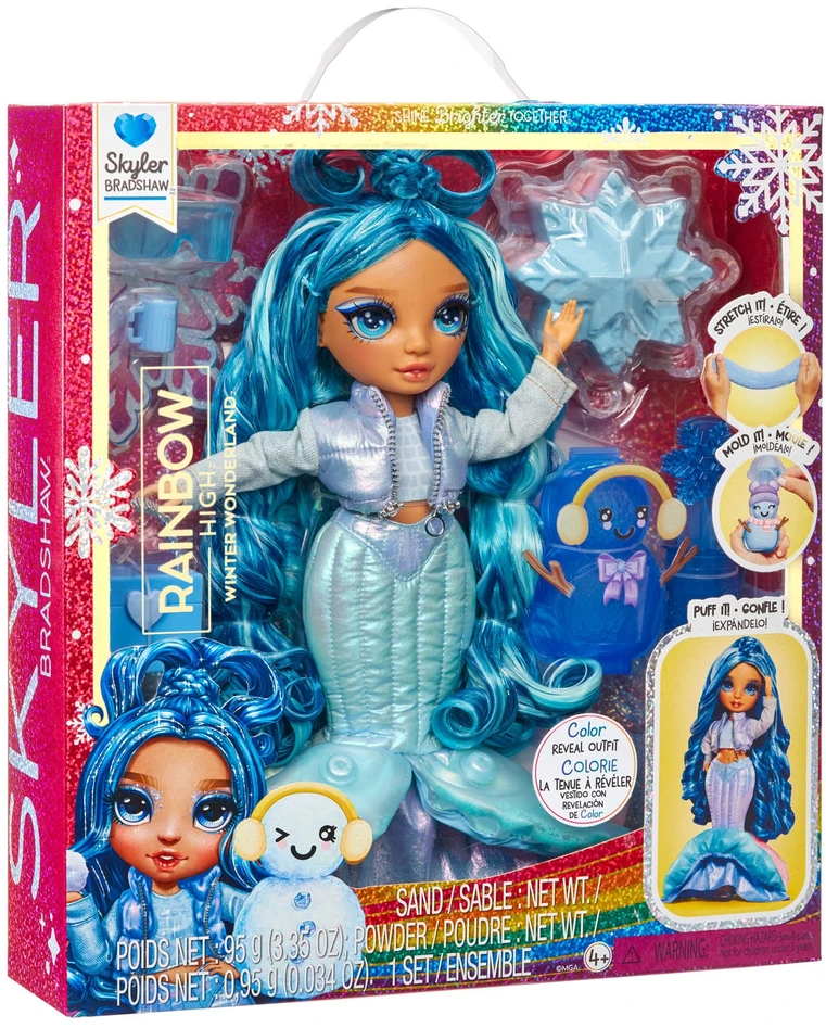 MGA Lėlė Rainbow High Winter Wonderland Skyler mėlyna 120834-EUC