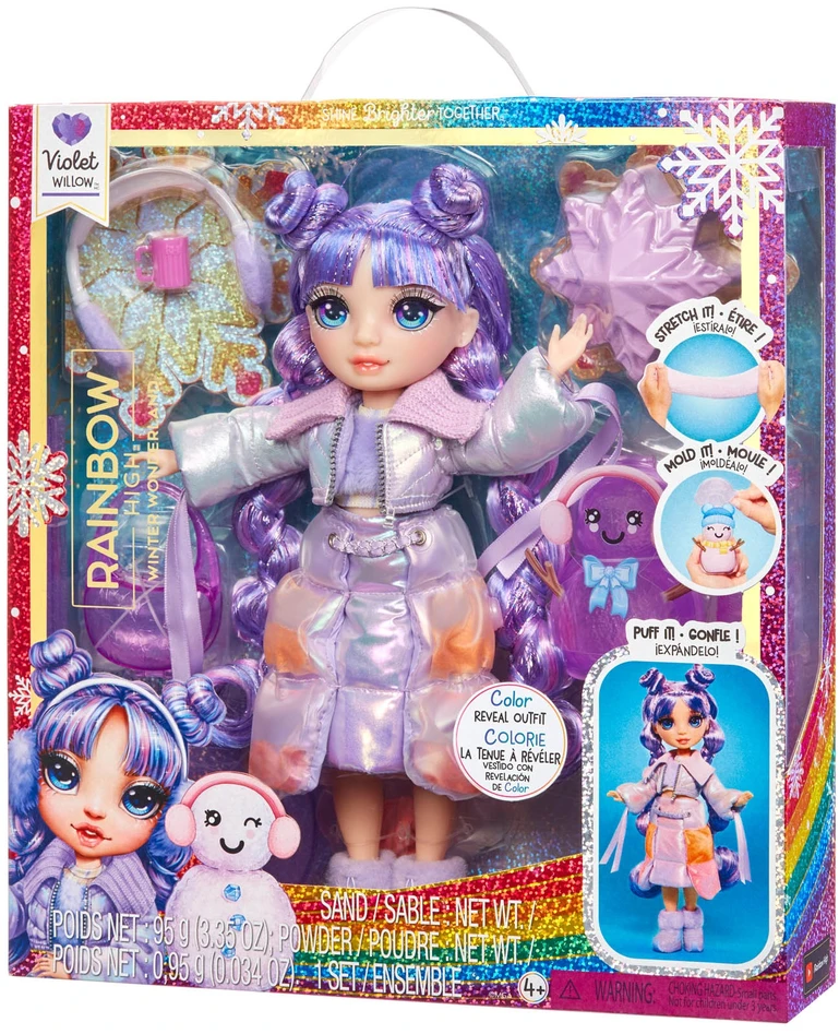 MGA 120865-EUC „Rainbow High Winter Wonderland“ lėlė – violetinė