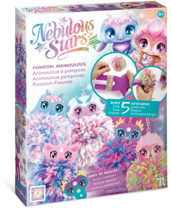 NEBULOUS STARS „pasidaryk pats“ rinkinys raktų pakabukų su pomponais gamybai