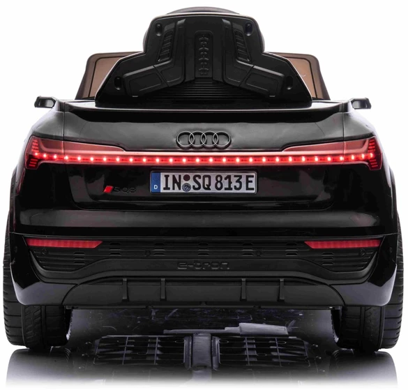 RAMIZ Elektromobilis Audi SQ8 juodas su LED žibintais