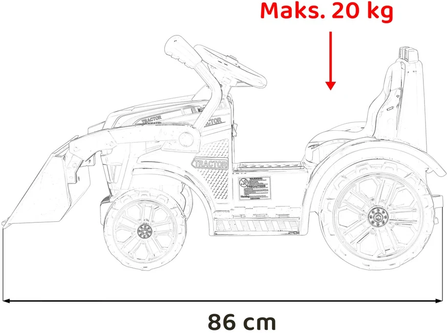 RAMIZ Transporto priemonė Excavator Tractor G320 mėlynos spalvos