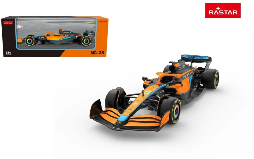 Autko Metalowe 1:24 McLaren F1 MCL36 Oranžinė RASTAR