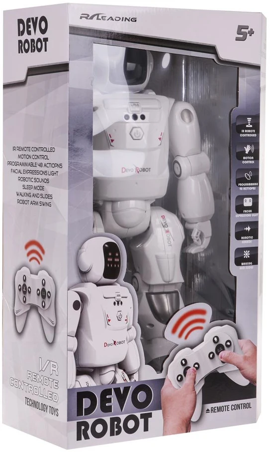 RAMIZ Radijo bangomis valdomas baltas robotas Mega R/C