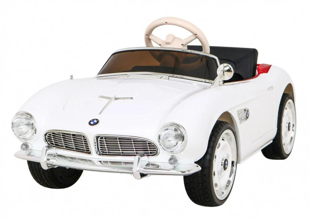 RAMIZ Autko BMW 507 Retro elektryczne vaikams Baltas roadster