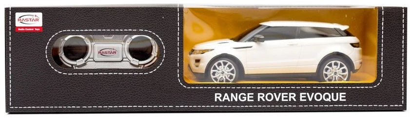 Range Rover Evoque R/C mastelis 1:24 Rastar 46900 valdomas baltas automobilis