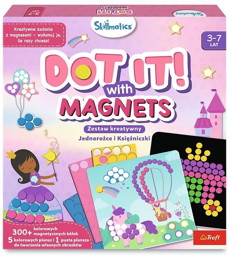 Rankdarbių rinkinys su magnetais vienaragiai ir princesės Trefl