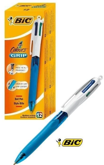 Bic Tušinukas GRIP 4 spalvų, pakuotėje 12vnt 214743