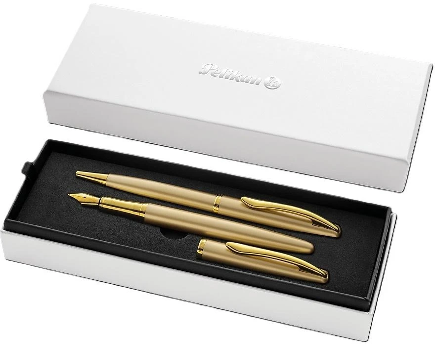 Pelikan Tušinukas+plunksnakotis JAZZ NOBLE elegance geltonai auksinis
