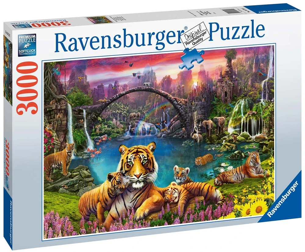 Ravensburger 3000 dalių dėlionė Tigrai rojuje 16719