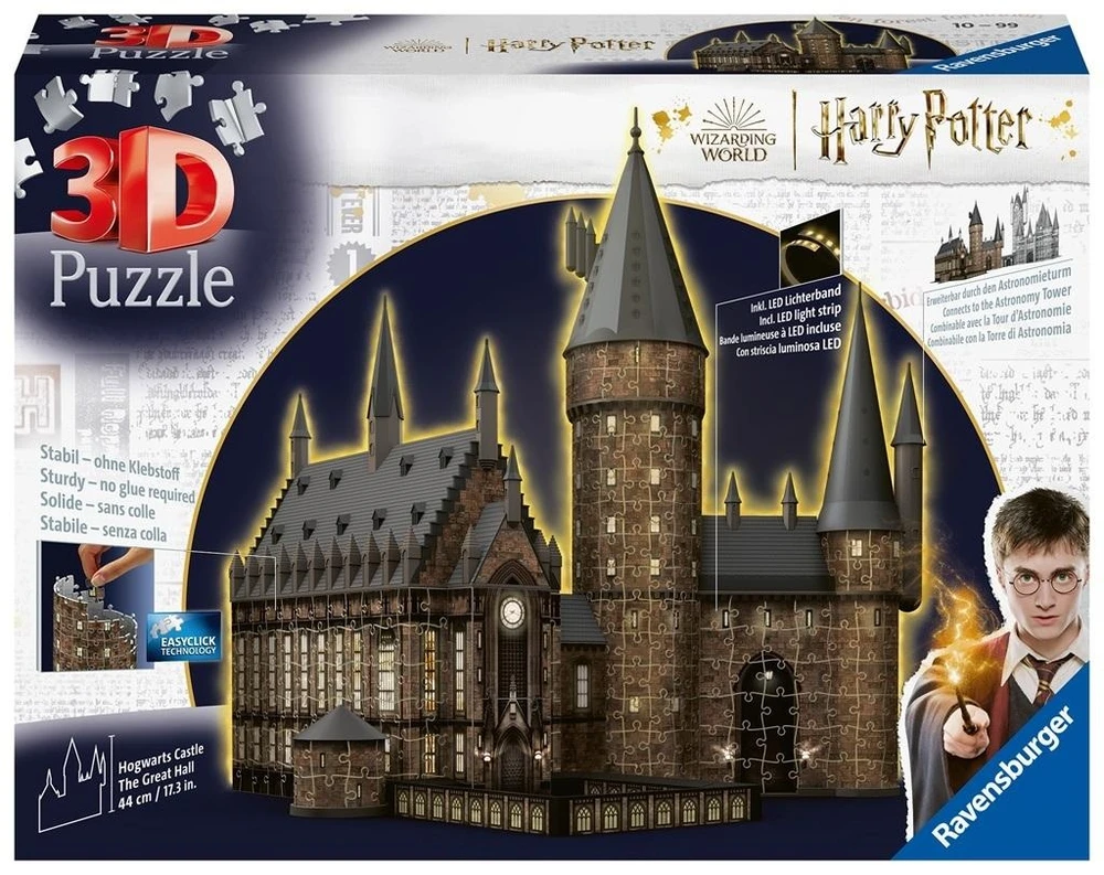 Ravensburger 3D dėlionė Hogwarts pilis naktį 540 detalių