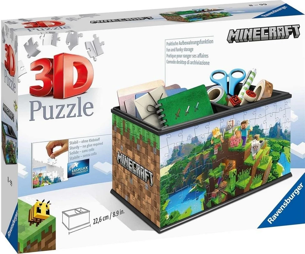 Ravensburger 3D Dėlionė 216 vnt. - Minecraft dėžutė