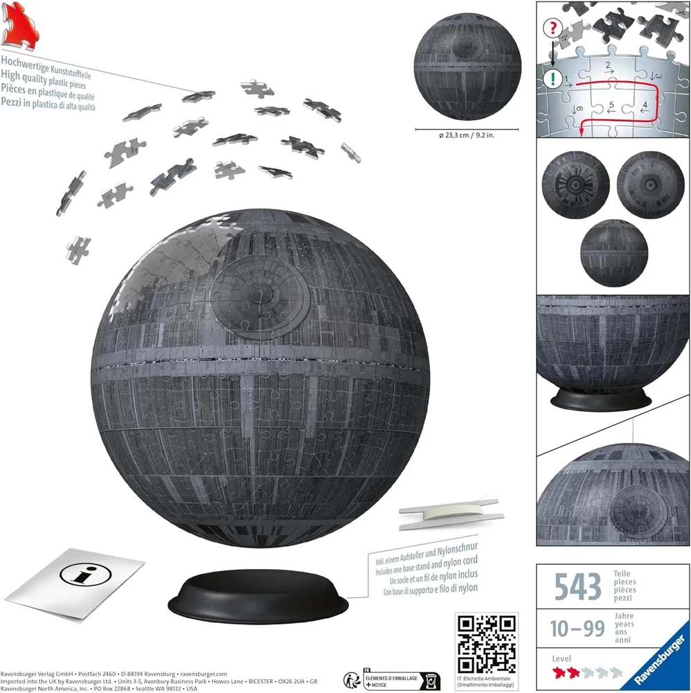 Ravensburger 3D dėlionė Mirties žvaigždė 540 detalių 11555