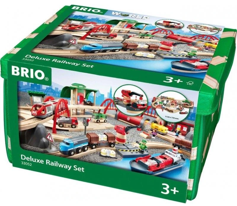 BRIO RAILWAY geležinkelio rinkinys liukso klasės, 33052