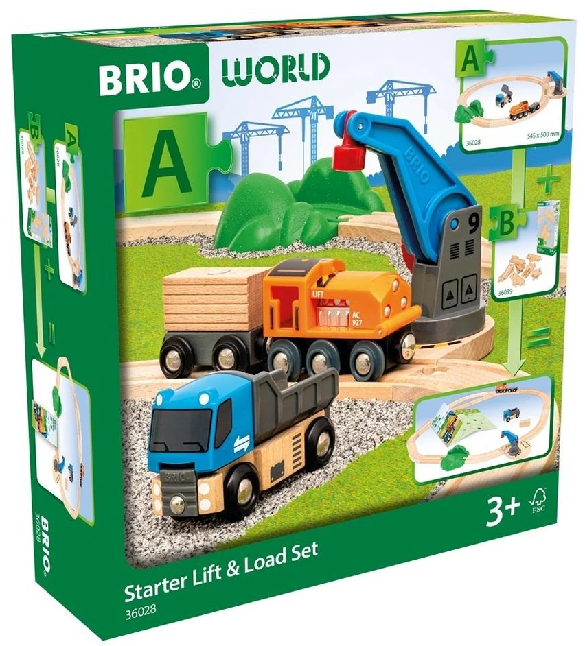 Ravensburger BRIO WORLD Geležinkelio rinkinys su keltuvu