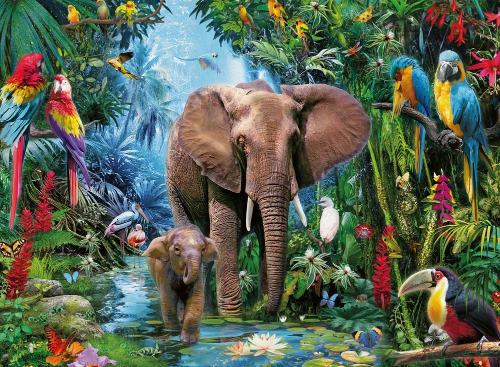 Ravensburger Dėlionė 150 vnt. - Drambliai džiunglėse