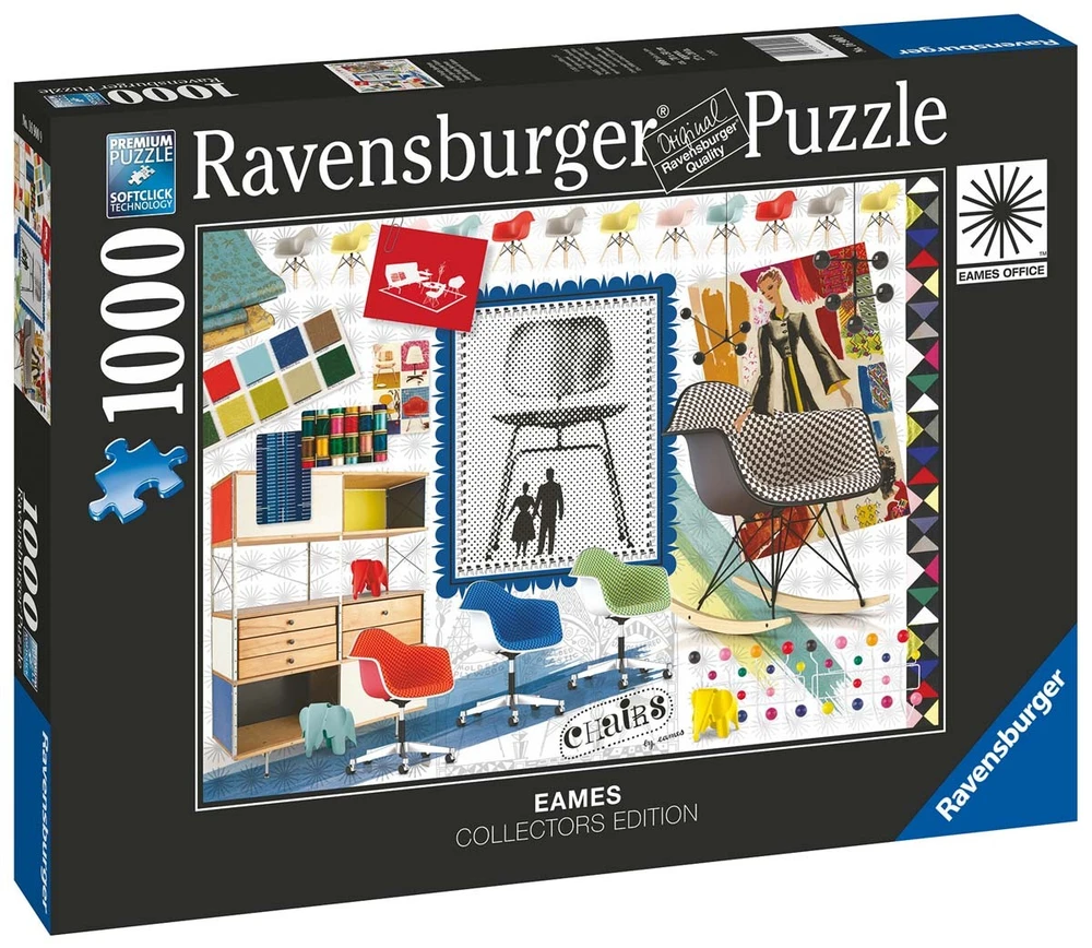 Ravensburger "2D" Dėlionė 1000 vnt. - Eames Collectors Edition: Kėdės