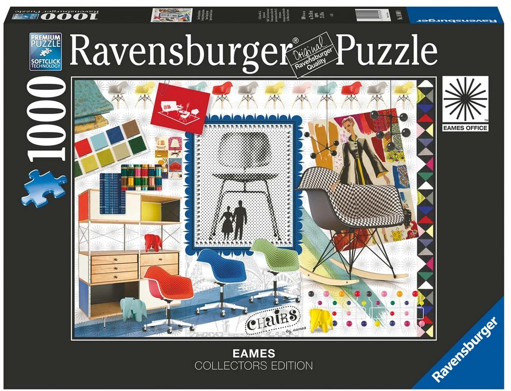 Ravensburger "2D" Dėlionė 1000 vnt. - Eames Collectors Edition: Kėdės