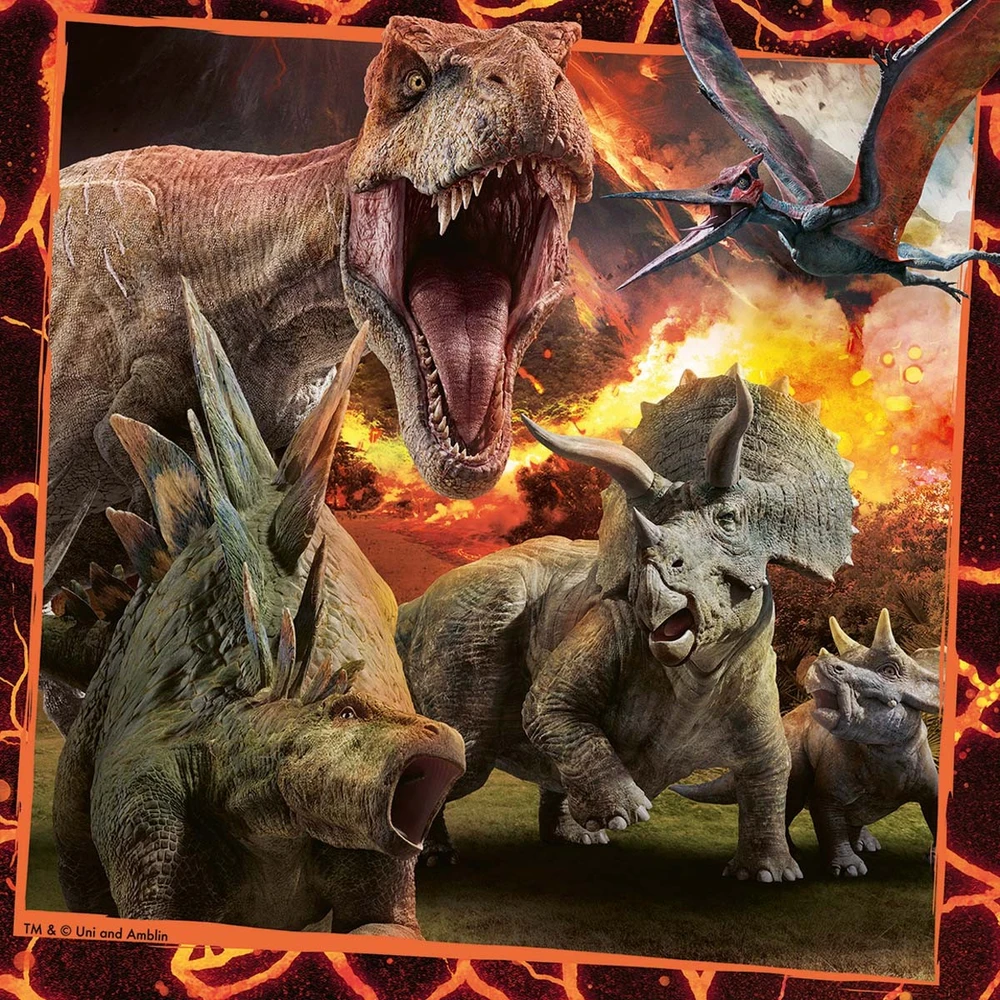 Ravensburger Dėlionė 3x49 vnt. - Juros periodo pasaulis (Jurassic World)